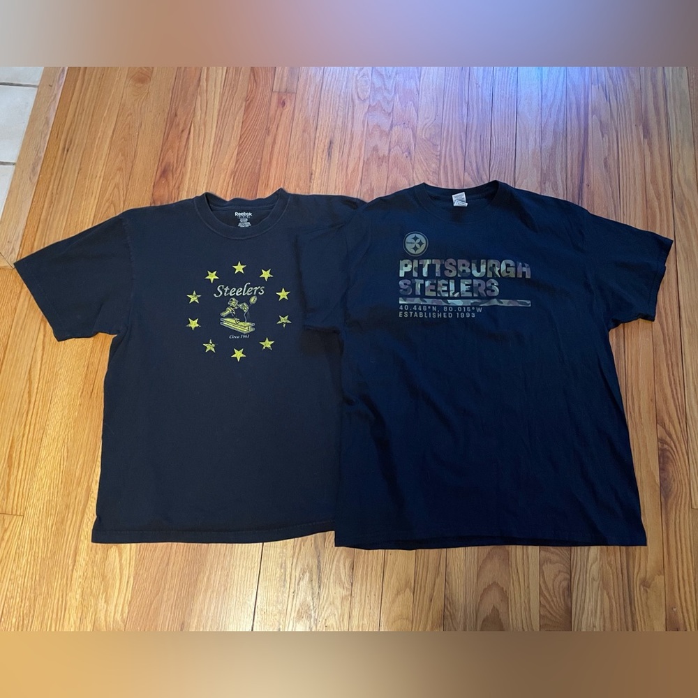 Two Pittsburgh Steelers T-shirts